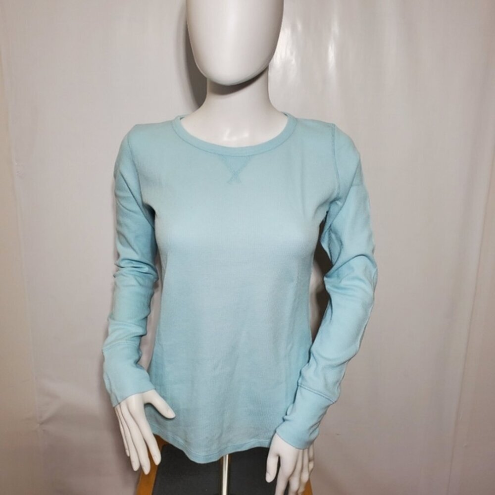 Gap Fit Womens Long Sleeve Tee XS Blue Lightweight Activewear Stretch Top - Picture 2 of 7